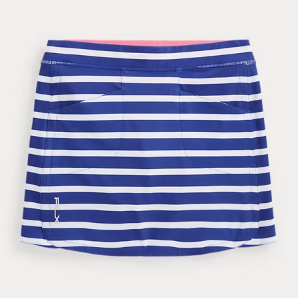RLX Ralph Lauren Golf Performance Skort, Blue and White, Large
